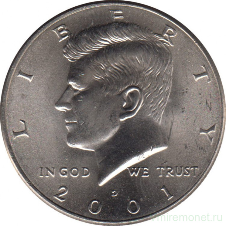 Монета. США. 50 центов 2001 год. Монетный двор D.