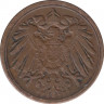 Монета. Германия (Германская империя 1871-1922). 1 пфенниг 1910 год. (F). рев.
