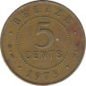 Монета. Белиз. 5 центов 1975 год. ав.