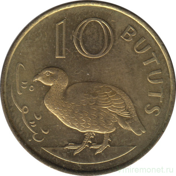 Монета. Гамбия. 10 бутутов 1998 год.