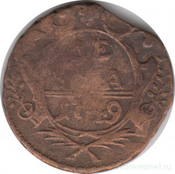 Монета. Россия. Деньга 1749 год.