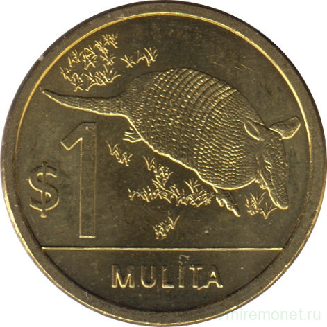Монета. Уругвай. 1 песо 2011 год.