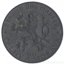 Монета. Богемия и Моравия. 50 геллеров 1941 год.