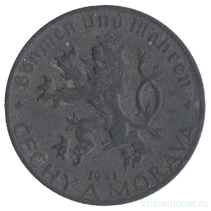 Монета. Богемия и Моравия. 50 геллеров 1941 год.
