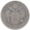 Монета. Австрийская империя. 20 крейцеров 1844 год. Монетный двор А.