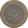 Монета. Великобритания. 2 фунта 1999 год. ав.