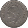 Монета. Аргентина. 10 сентаво 1939 год. ав.