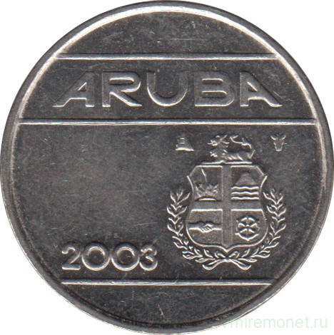 Монета. Аруба. 25 центов 2003 год.