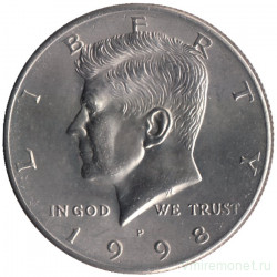 Монета. США. 50 центов 1998 год. Монетный двор P.  