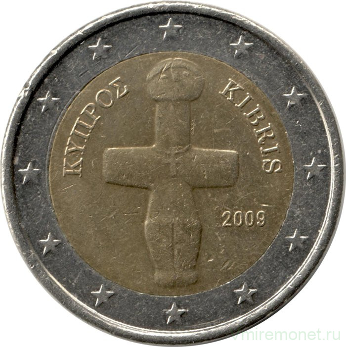 Монета. Кипр. 2 евро 2009 год.