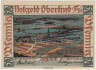 Бона. Нотгельд. Германия. Город Оберлинд. 50 пфеннигов 1921 год. Вариант 999.1.а.2. ав.