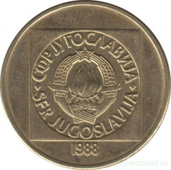Монета. Югославия. 100 динаров 1988 год. Новый тип.