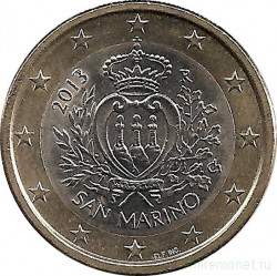 Монета. Сан-Марино. 1 евро 2013 год.