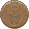 Монета. Южно-Африканская республика (ЮАР). 20 центов 2005 год. ав.