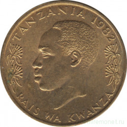 Монета. Танзания. 20 центов 1982 год.