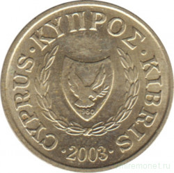 Монета. Кипр. 1 цент 2003 год.
