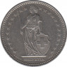  Монета. Швейцария. 1 франк 1976 год. рев.