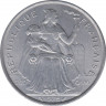 Монета. Французская Полинезия. 5 франков 1975 год. ав.