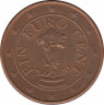 Монета. Австрия. 1 цент 2010 год. ав.