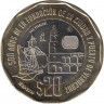 Монета. Мексика. 20 песо 2019 год. 500 лет основанию порта Веракрус. ав.