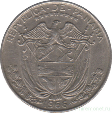 Монета. Панама. 1/10 бальбоа 1966 год.