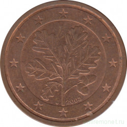 Монета. Германия. 2 цента 2003 год. (J).