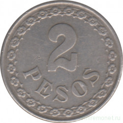 Монета. Парагвай. 2 песо 1925 год.