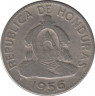 Монета. Гондурас. 10 сентаво 1956 год. ав.