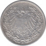Монета. Германия. Германская империя. 1/2 марки 1906 год. Монетный двор - Берлин (D). рев.