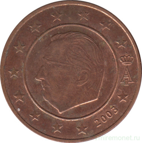Монета. Бельгия. 5 центов 2003 год.