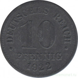 Монета. Германия (Германская империя 1871-1922). 10 пфеннигов 1922 год. Немагнитная.