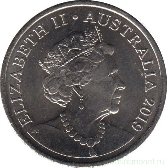 Монета. Австралия. 10 центов 2019 год. Новый тип.