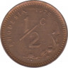 Монета. Родезия. 1/2 цента 1975 год. ав.