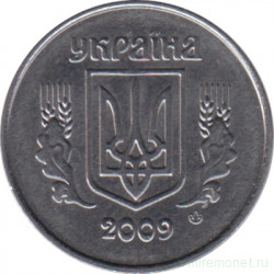 Монета. Украина. 1 копейка 2009 год.
