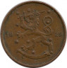 Аверс.Монета. Финляндия. 10 пенни 1929 год.