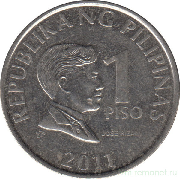 Монета. Филиппины. 1 песо 2011 год.