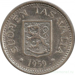 Монета. Финляндия. 100 марок 1959 год. 