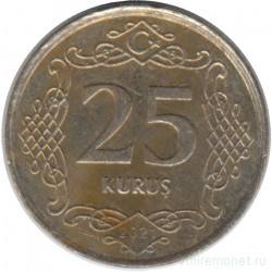 Монета. Турция. 25 курушей 2021 год.