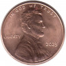 Монета. США. 1 цент 2023 год. Монетный двор P.