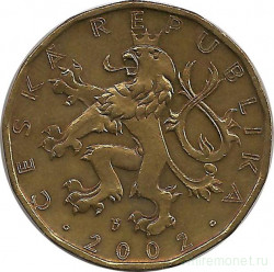 Монета. Чехия. 20 крон 2002 год.