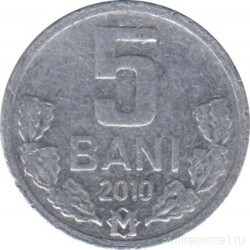 Монета. Молдова. 5 баней 2010 год.