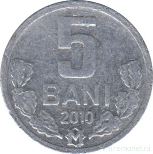 Монета. Молдова. 5 баней 2010 год.