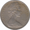 Монета. Австралия. 10 центов 1974 год. ав.