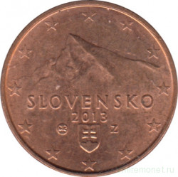 Монета. Словакия. 1 цент 2013 год.