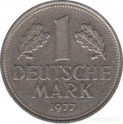 Монета. ФРГ. 1 марка 1977 год. Монетный двор - Штутгарт (F).