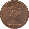 Монета. Новая Зеландия. 2 цента 1982 год. ав.