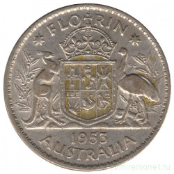 Монета. Австралия. 1 флорин (2 шиллинга) 1953 год.