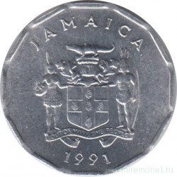 Монета. Ямайка. 1 цент 1991 год.