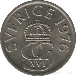 Монета. Швеция. 5 крон 1976 год.