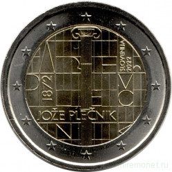 Монета. Словения. 2 евро 2022 год. 150 лет со дня рождения Йоже Плечника.